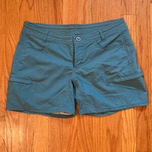 Kuhl Anfib Cargo Shorts - Teal Quick Dry UPF 50+ Womens' Size 6